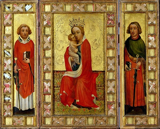 Madonna and Child with Saints Cyricus and Pancratius, c.1380 à Maître d'Aix-la-Chapelle