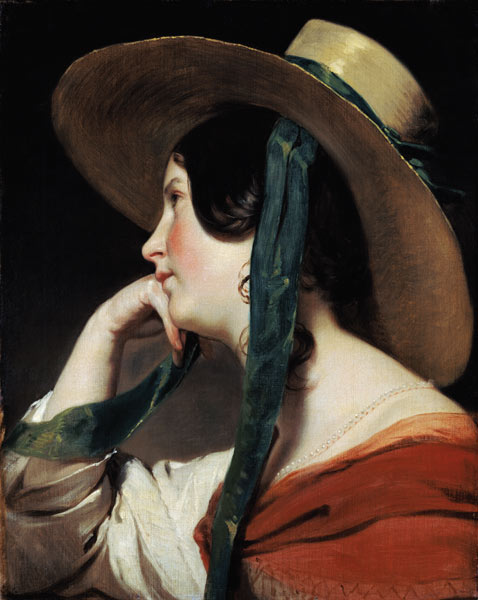 Girl with Straw Hat à Amerling