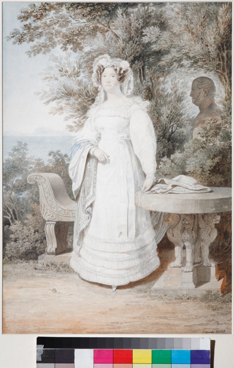 Portrait of María Isabella of Spain (1789-1848), Queen of the Two Sicilies à Brüllow