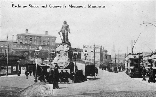 Exchange Station and Cromwell''s Monument, Manchester, c.1910 à Photographe anglais
