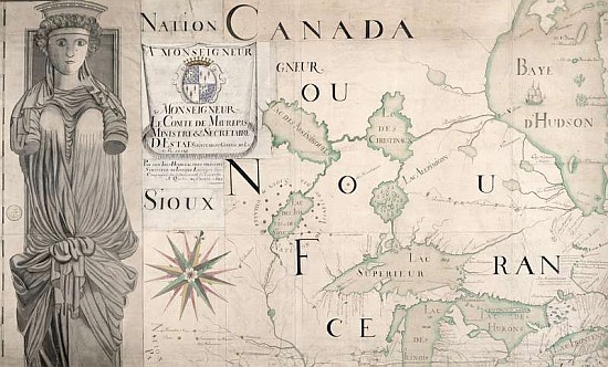 Map of Nouvelle-France (Canada) 1699 (see also 159120) à Fonville
