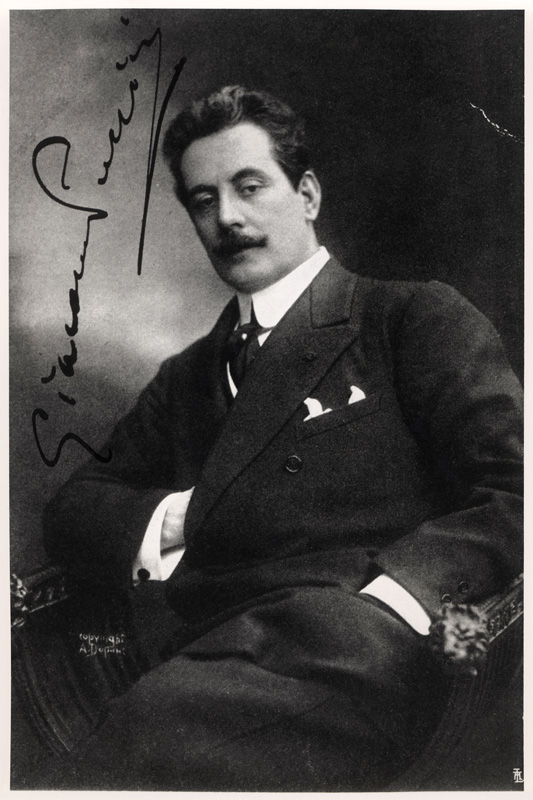 Giacomo Puccini (1858-1924) (b/w photo) - Italian Photographer en  reproduction imprimée ou copie peinte à l\'huile sur toile