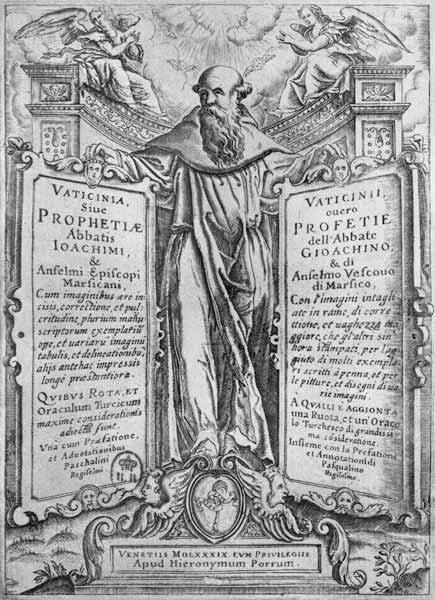 Joachim of Flora, illustration from ''Vaticinia Sive Prophetiae Abbatis Ioachimi'' à École italienne