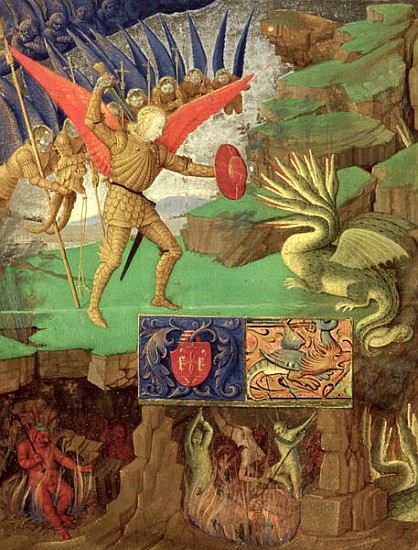 St. Michael Slaying the Dragon à École italienne