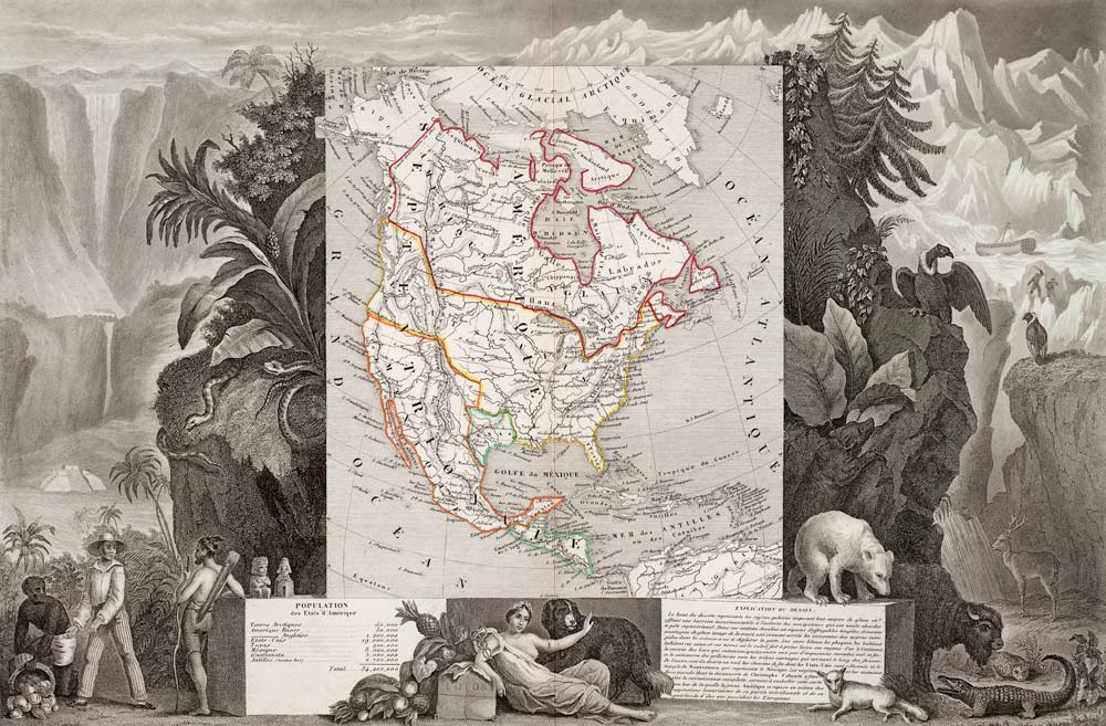 North America , Map 1856. à Laguillermie