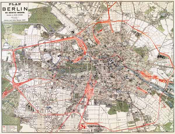 Berlin, town map 1832 à Magenhöfer