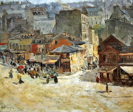 Street scene in Montmartre à Abel-Truchet