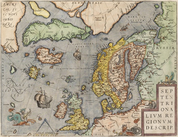 The Baltic Sea (From: Theatrum Orbis Terrarum) à Abraham Ortelius