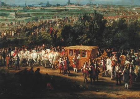 The Entry of Louis XIV (1638-1715) and Maria Theresa (1638-83) into Arras, 30th July 1667 à Adam Frans van der Meulen