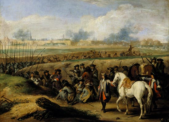 Louis XIV (1638-1715) at the Siege of Tournai à Adam Frans van der Meulen