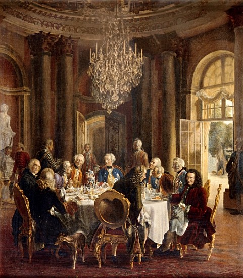 Dinner Table at Sanssouci à Adolph Friedrich Erdmann von Menzel