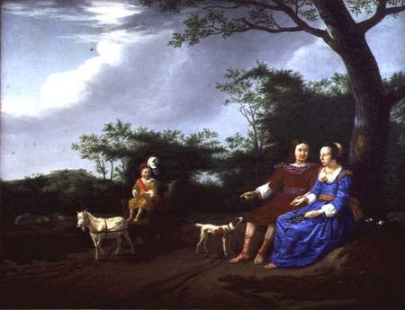A Family Group in a Landscape à Adriaen van de Velde