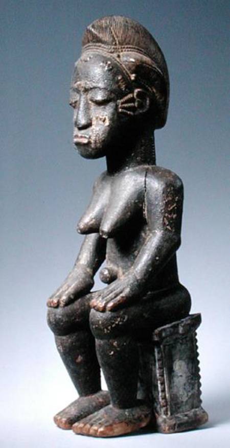 Baule Seated Female Figure à Africain