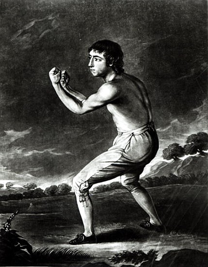 Portrait of Daniel Mendoza; engraved by H. Kingsbury à (d'après) École anglaise