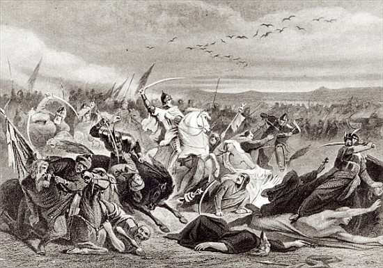 The Battle of Kalka à (d'après) Adolphe Yvon