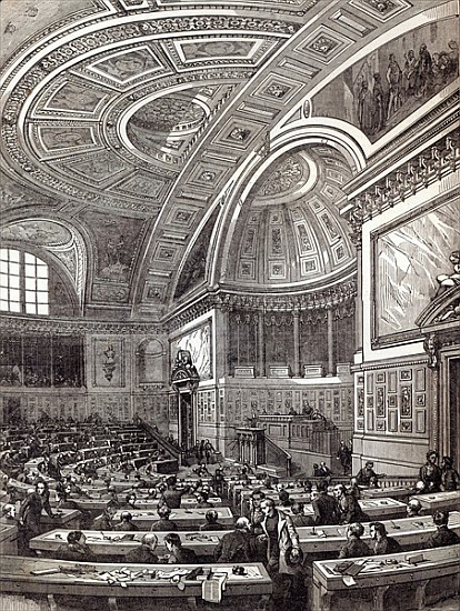 The French Chamber of Peers, from The Illustrated London News, 1st February 1845 à (d'après) Edouard Renard