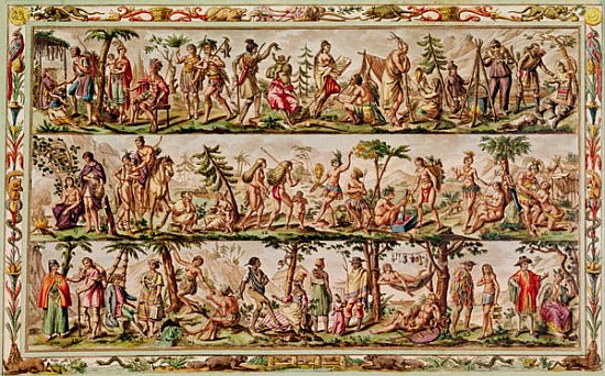 The Principal Peoples of the Americas, c.1798-99 à (d'après) Jacques Grasset de Saint-Sauveur