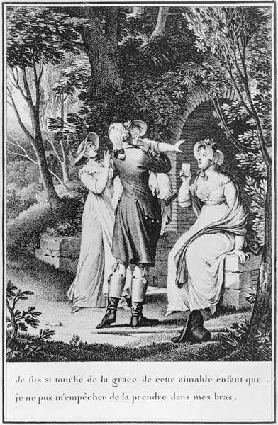 Illustration from ''The Sorrows of Werther'' Johann Wolfgang Goethe (1749-1832) ; engraved by E. Deg à (d'après) Jean Michel le Jeune Moreau