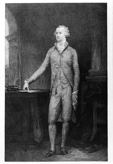 Alexander Hamilton, after the painting of 1792 à (d'après) John Trumbull