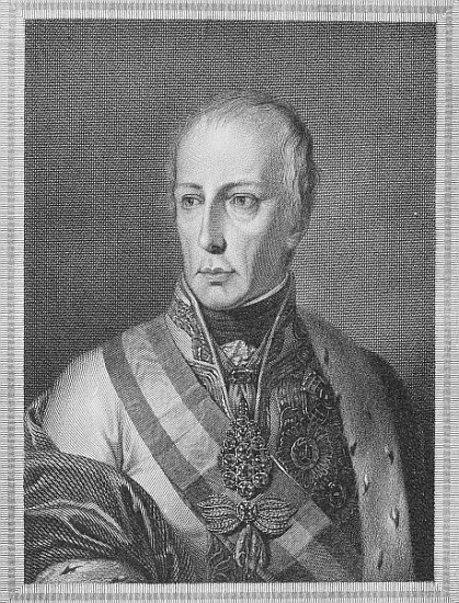 Francis II, Holy Roman Emperor; engraved by Giuseppe Longhi à (d'après) Natale Schiavoni