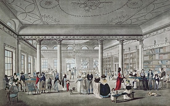 Hall''s Library at Margate à (d'après) Thomas Malton