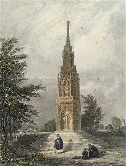 Waltham Cross, c.1820 à (d'après) W.B Clarke