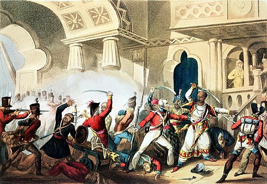 The Storming of Seringapatam, 4th May 1799; engraved by Thomas Sutherland (b.c.1785) à (d'après) William Heath