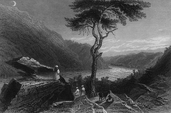 The Valley of the Shenandoah, from Jefferson Rock à (d'après) William Henry Bartlett