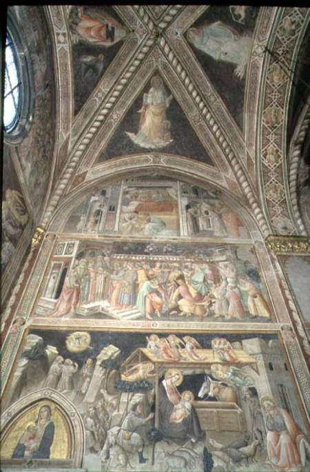 La Cappella della Sacra Cintola (The Chapel of the Sacred Girdle) detail depicting scenes from the L à Agnolo/Angelo di Gaddi