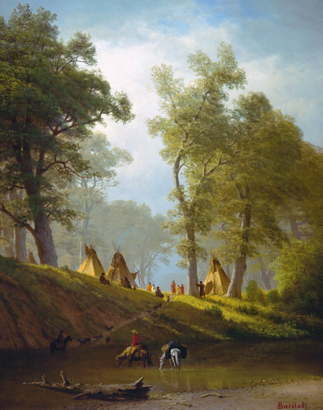 The Wolf River, Kansas à Albert Bierstadt