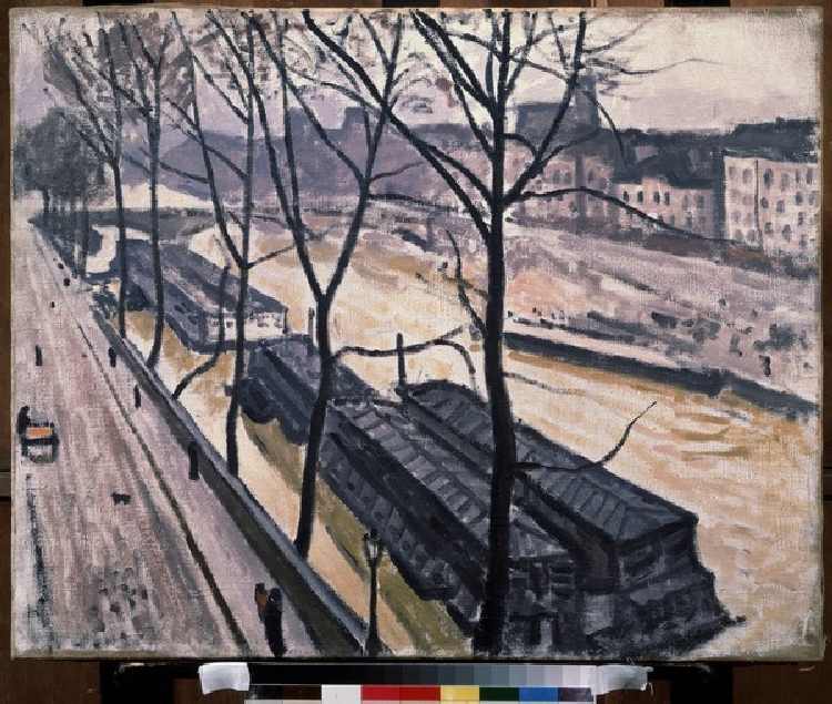 Paris im Winter. Quai Bourbon à Albert Marquet