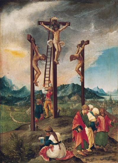 le Christ sur la croix entre les deux malfaiteurn