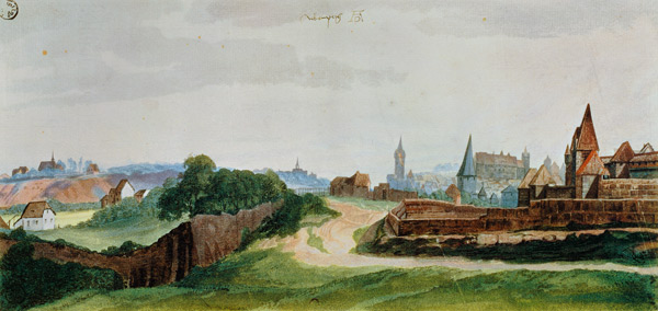 vue de la ville de Nuremberg d'un ouest à Albrecht Dürer