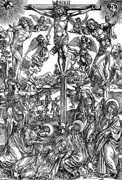 Large Crucifixion / Dürer / c.1496 à Albrecht Dürer
