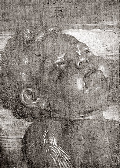 Cherubim Crying, 1521 (graphite & gouache on paper) à Albrecht Dürer