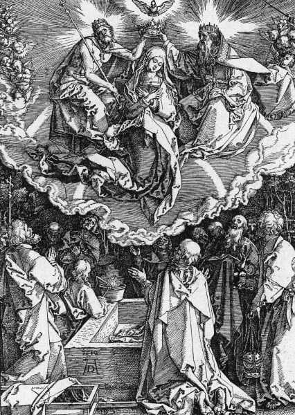Dürer / Mary s Assumption / Woodcut à Albrecht Dürer