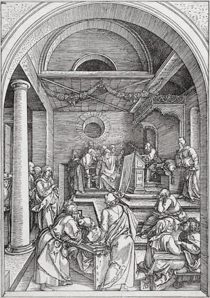 Der 12-jährige Jesus im Tempel à Albrecht Dürer