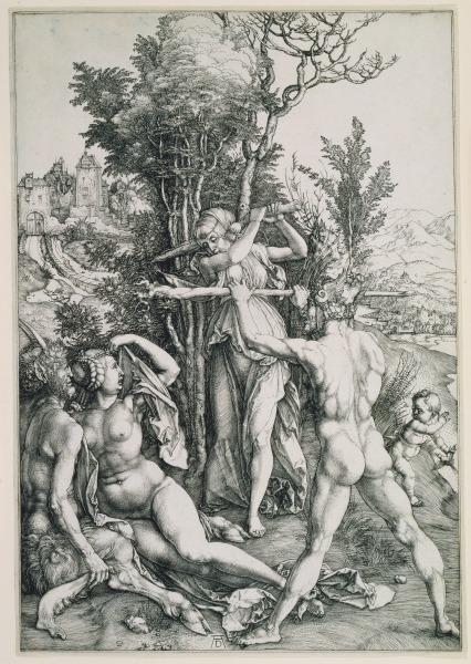 The Combat of Vitue and Pleasure in the Presence of Hercules à Albrecht Dürer
