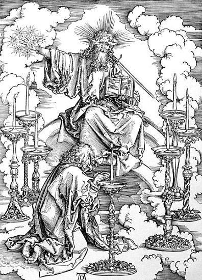 The Vision of The Seven Candlesticks from the ''Apocalypse'' or ''The Revelations of St. John the Di à Albrecht Dürer