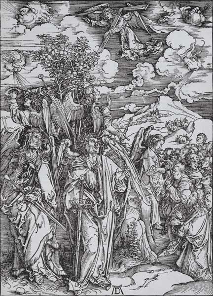 Vier Engel, die Winde aufhaltend à Albrecht Dürer