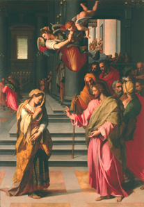 Christus und die Ehebrecherin. à Alessandro Allori
