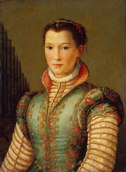 Portrait of Eleanor of Toledo (1522–1562), wife of Grand Duke Cosimo I de' Medici à Alessandro Allori