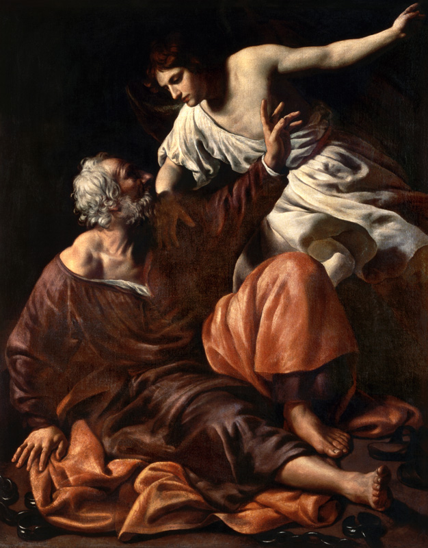 The Liberation of St. Peter à Alessandro Turchi