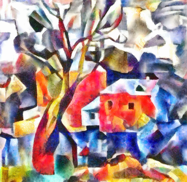 the houses behind the tree à Alex Caminker