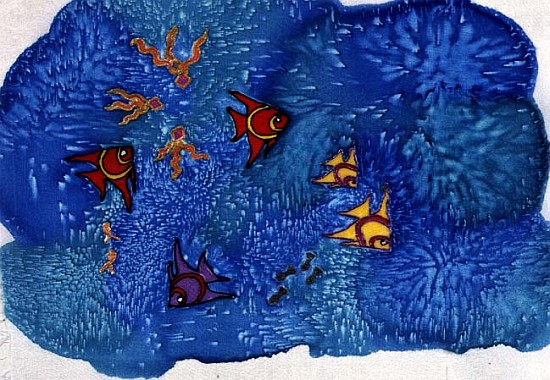Fish, 1999 (painted silk)  à Alexandra  Cowan