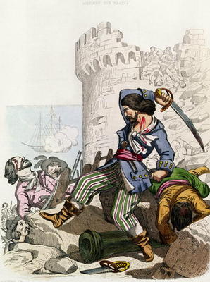The Chevalier de Gramont, from 'Histoire des Pirates' by P. Christian, engraved by A. Catel, 1852 (c à Alexandre Debelle