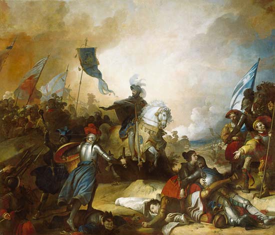 The Battle of Marignan, 14th September 1515 à Alexandre Evariste Fragonard