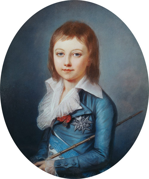 Medallion Portrait of Louis-Charles (1785-95) King Louis XVII of France à Alexandre Kucharski