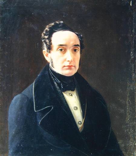 Portrait of the author Ivan Panayev (1812-62) à Alexej Wassiljewitsch Tyranow