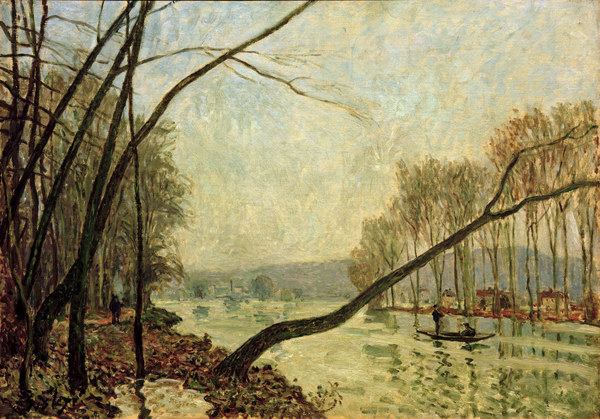 A.Sisley, Seine-Ufer im Herbst à Alfred Sisley